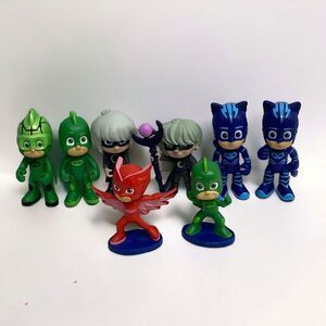 PJ Masks 3” Figurines Lot Of 8 Catboy Owlette Gekko Luna Girl Toys Cake Topper